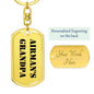 Airman's Grandpa - Luxury Dog Tag Keychain