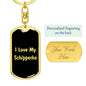 Love My Schipperke v5 - Luxury Dog Tag Keychain