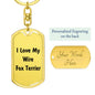 Love My Wire Fox Terrier v4 - Luxury Dog Tag Keychain