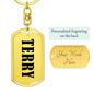 Terry v01 - Luxury Dog Tag Keychain
