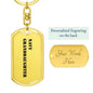 Navy Granddaughter - Luxury Dog Tag Keychain
