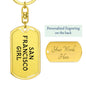 San Francisco Girl v4 - Luxury Dog Tag Keychain