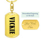 Vickie v01 - Luxury Dog Tag Keychain