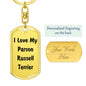 Love My Parson Russell Terrier v4 - Luxury Dog Tag Keychain