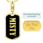 Misty v02 - Luxury Dog Tag Keychain