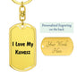Love My Kuvasz v4 - Luxury Dog Tag Keychain