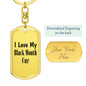 Love My Black Mouth Cur - Luxury Dog Tag Keychain