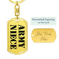 Army Niece - Luxury Dog Tag Keychain