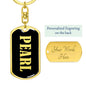Pearl v02 - Luxury Dog Tag Keychain