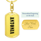 Antonia v01 - Luxury Dog Tag Keychain