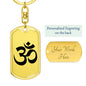 Om Symbol - Luxury Dog Tag Keychain