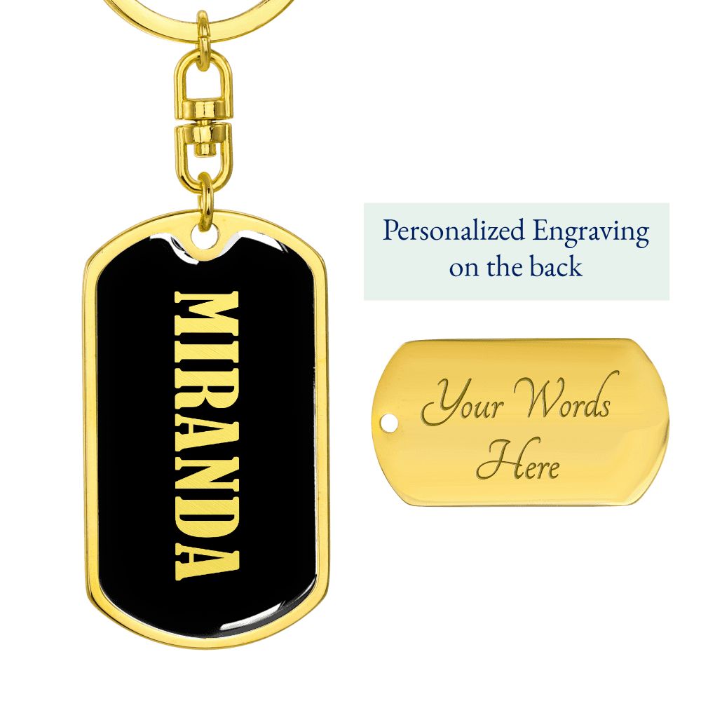 Miranda v02 - Luxury Dog Tag Keychain