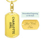 Charlotte Girl v4 - Luxury Dog Tag Keychain