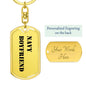 Navy Boyfriend - Luxury Dog Tag Keychain