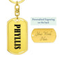 Phyllis v01 - Luxury Dog Tag Keychain