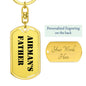 Airman's Father - Luxury Dog Tag Keychain