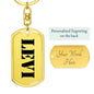 Levi - Luxury Dog Tag Keychain