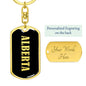 Alberta v02 - Luxury Dog Tag Keychain