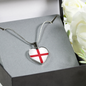 English Flag - Heart Pendant Luxury Necklace