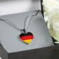 German Flag - Heart Pendant Luxury Necklace