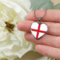 English Flag - Heart Pendant Luxury Necklace