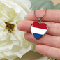 Dutch Flag - Heart Pendant Luxury Necklace