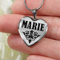 Marie v01 - Heart Pendant Luxury Necklace