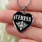 Teresa v01s - Heart Pendant Luxury Necklace
