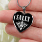 Sally v01s - Heart Pendant Luxury Necklace