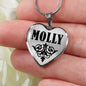 Molly v01 - Heart Pendant Luxury Necklace