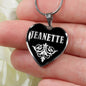 Jeanette v01s - Heart Pendant Luxury Necklace