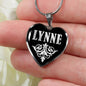 Lynne v01s - Heart Pendant Luxury Necklace