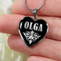 Olga v01s - Heart Pendant Luxury Necklace
