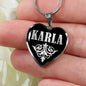 Karla v01s - Heart Pendant Luxury Necklace