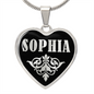 Sophia v02 - Heart Pendant Luxury Necklace