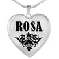 Rosa v01 - Heart Pendant Luxury Necklace