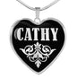 Cathy v01s - Heart Pendant Luxury Necklace