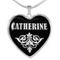 Catherine v01s - Heart Pendant Luxury Necklace