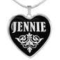 Jennie v01s - Heart Pendant Luxury Necklace