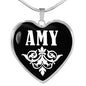 Amy v02 - Heart Pendant Luxury Necklace