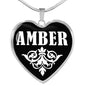 Amber v02 - Heart Pendant Luxury Necklace