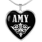 Amy v01s - Heart Pendant Luxury Necklace