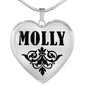 Molly v01 - Heart Pendant Luxury Necklace