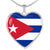 Cuban Flag - Heart Pendant Luxury Necklace