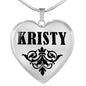 Kristy v01 - Heart Pendant Luxury Necklace