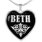Beth v01s - Heart Pendant Luxury Necklace