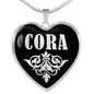 Cora v01s - Heart Pendant Luxury Necklace