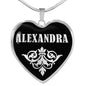 Alexandra v01s - Heart Pendant Luxury Necklace