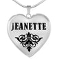 Jeanette v01 - Heart Pendant Luxury Necklace