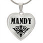 Mandy v01 - Heart Pendant Luxury Necklace